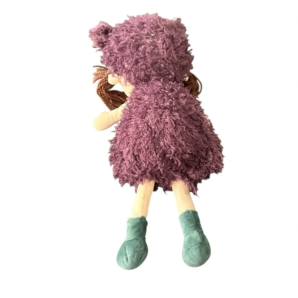 Plush Doll with Purple Dress and Teal Shoes
